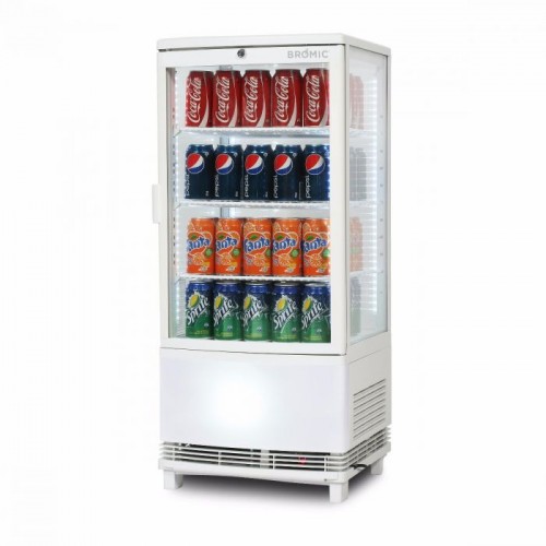 CT0080G4WC-NR | 80L Countertop Fridge LED Single Door Curved Glass