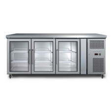 UBC1795GD-NR | 3 Glass Door Under Bench Display Fridge