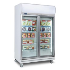 Upright Display Freezer – 976L – 2 Doors – Flat Glass – Lightbox